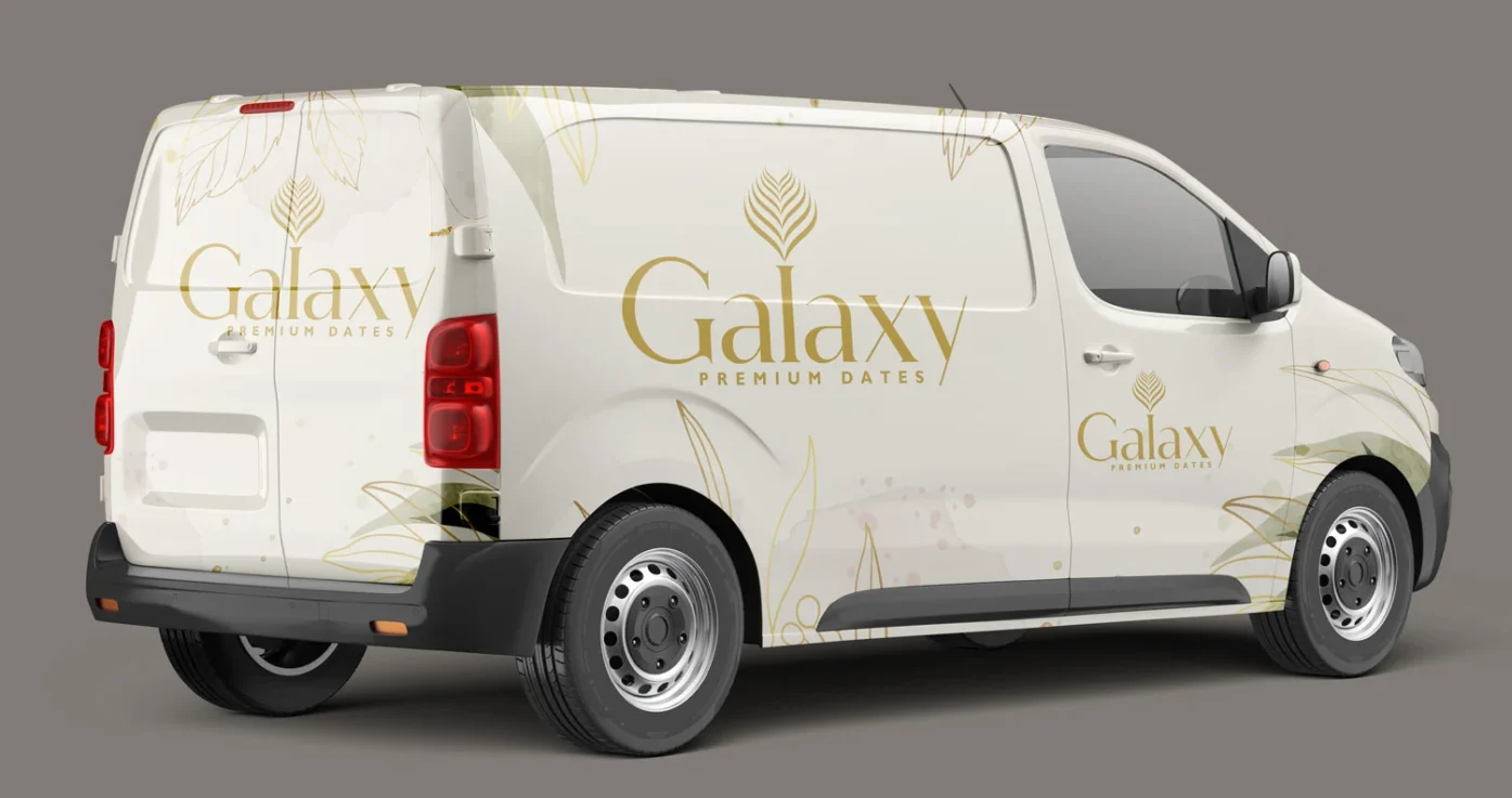 DesignDeus designed a refined brand identity for Galaxy Premium Dates, including logo and premium product packaging.