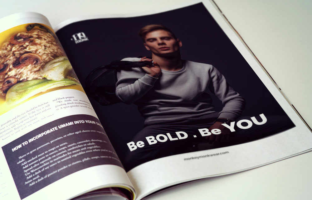 DesignDeus built Monkey Monk from scratch—branding, packaging, and online presence for this bold new fashion label.