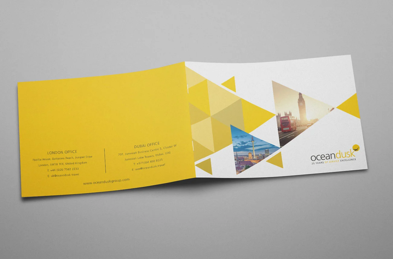 DesignDeus crafted visual assets for Oceandusk Group—from magazines and video decks to creative and exhibition artworks.