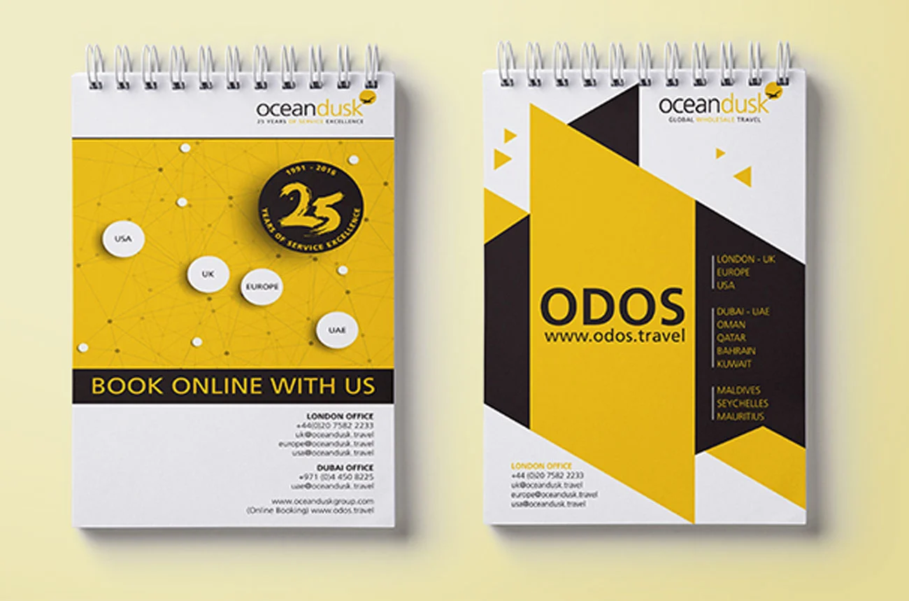 DesignDeus crafted visual assets for Oceandusk Group—from magazines and video decks to creative and exhibition artworks.